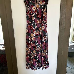 Valentino Pink and Red Sheath Maxi Dress for Wedding Guest